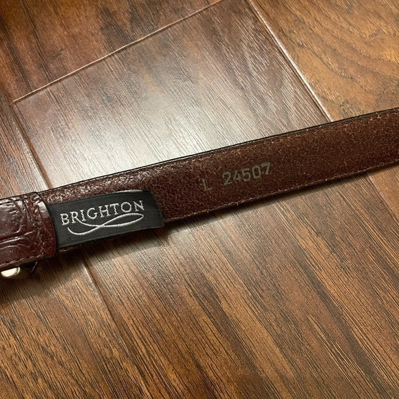 Brighton Brown Leather Belt Size L - Picture 3 of 5